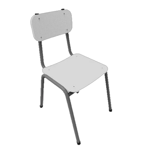 Silla caño laminada simple para adultos 0.44 altura